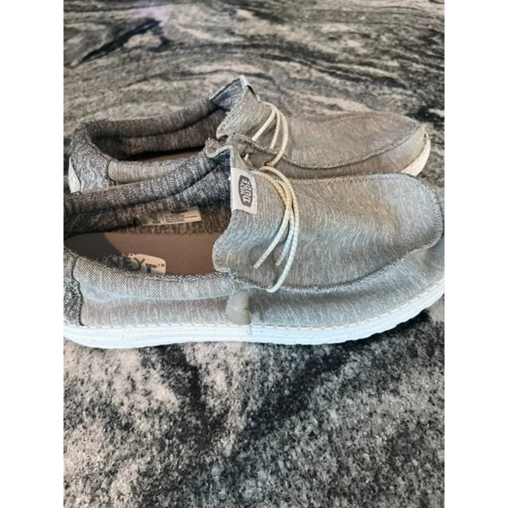 Hey Dude Wally Sport Loafers Men 12 Grey Good Casual Lightweight Slip On Shoes